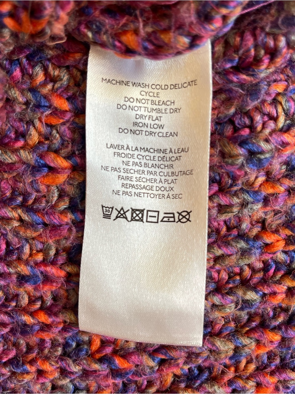 Anthropologie Saturday Sunday Multicolor Chunky Marled Sweater Small - Picture 8 of 8